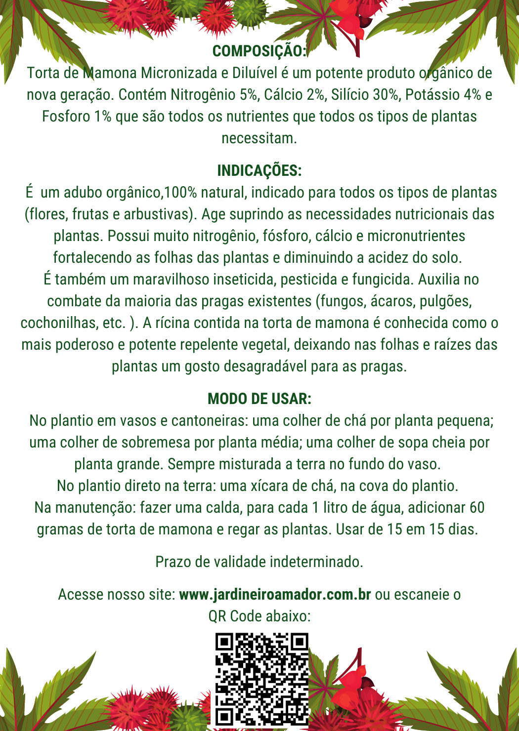 Torta de Mamona verso